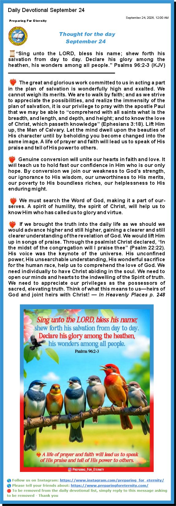 Daily Devotional Sample